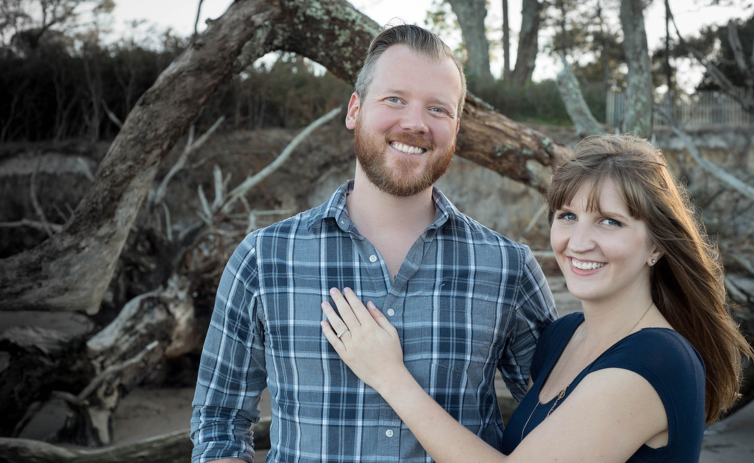 Alex and Josh at Graveyard Beach on Little Talbot Island Just south of Fernandina Beach